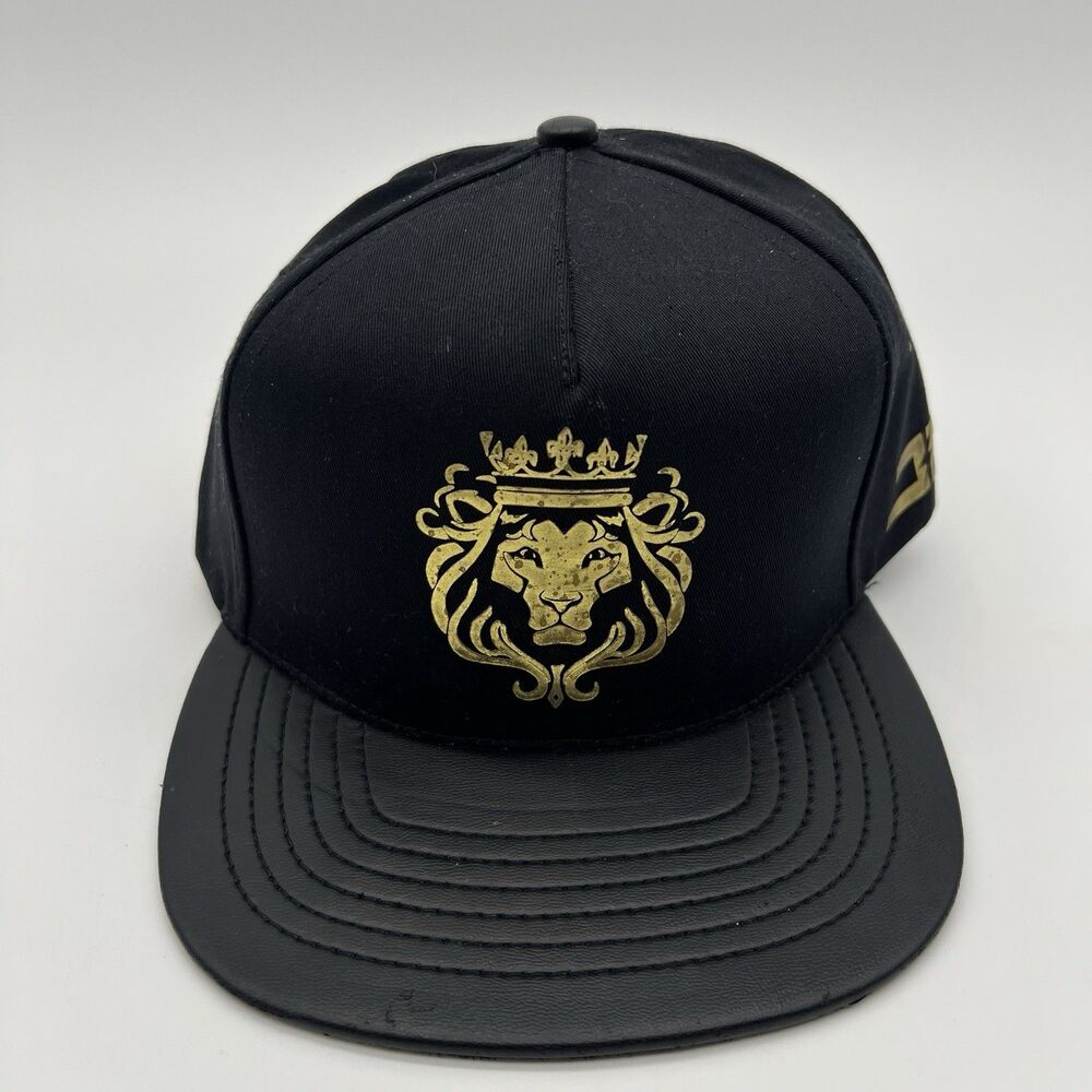 JC HATS  EL REY Leon Gold Black  Snapback Cap Vive Intensamente Y2K